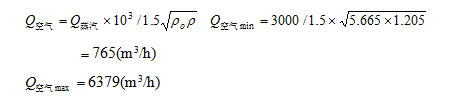 計算蒸汽的等效公式